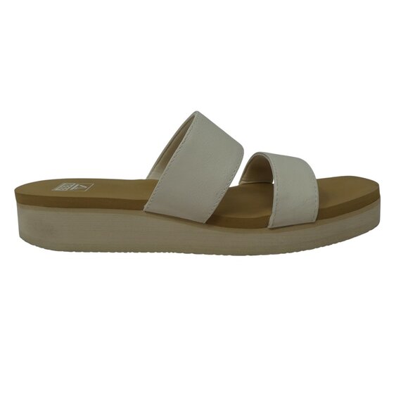 Reef Hali Hi 2 Bar White Open Toe Platform Wedge Slide Sandals Womens 10 - Picture 5 of 13